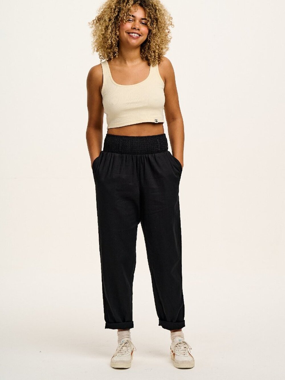 Lucy & Yak Alexa Trousers Black 2XL / UK 22-24 NWOT Organic Cotton
